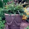 Statues & Sculptures Large|Round^Swagg Urn Stone Garden Planter