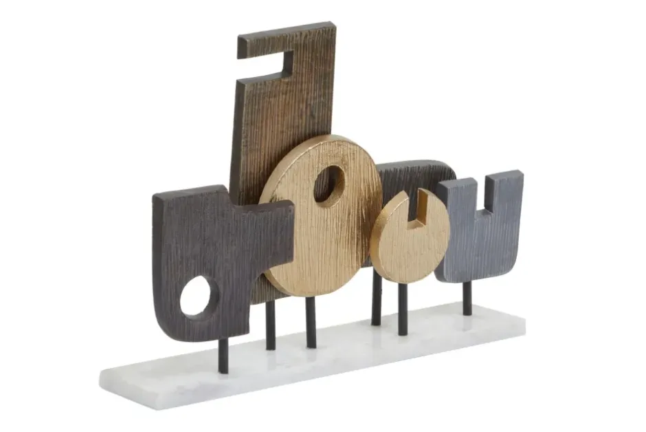 Statues & Sculptures Table Top|Abstract^Symbolic 34cm Metal Indoor Sculpture