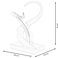 Statues & Sculptures Table Top|Abstract^Symphonic Motion 41cm Blue Resin Indoor Sculpture