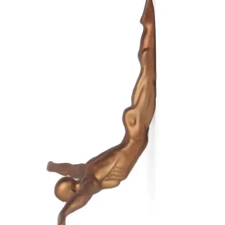 Statues & Sculptures Figurative|Wall Art^The Diver 55cm Bronze Resin Wall Sculpture