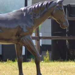 Statues & Sculptures Horses^Thoroughbred Horse Life-Size Bronze Metal Garden Statue