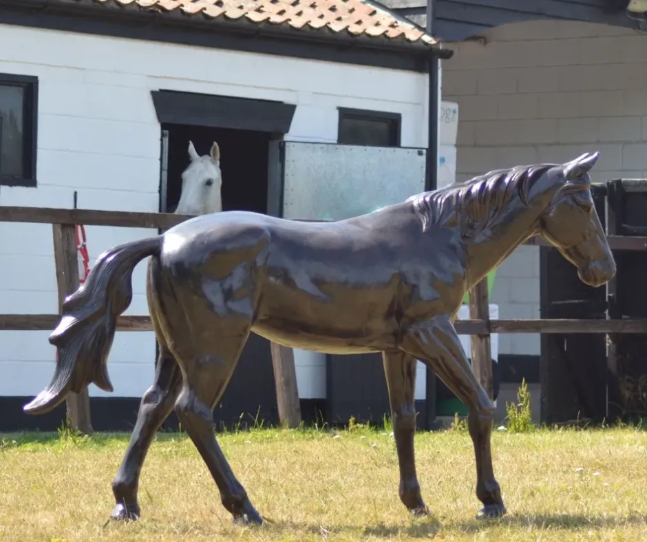 Statues & Sculptures Horses^Thoroughbred Horse Life-Size Bronze Metal Garden Statue