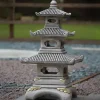 Statues & Sculptures Pagodas^Three Tier Japanese Pagoda Stone Garden Ornament