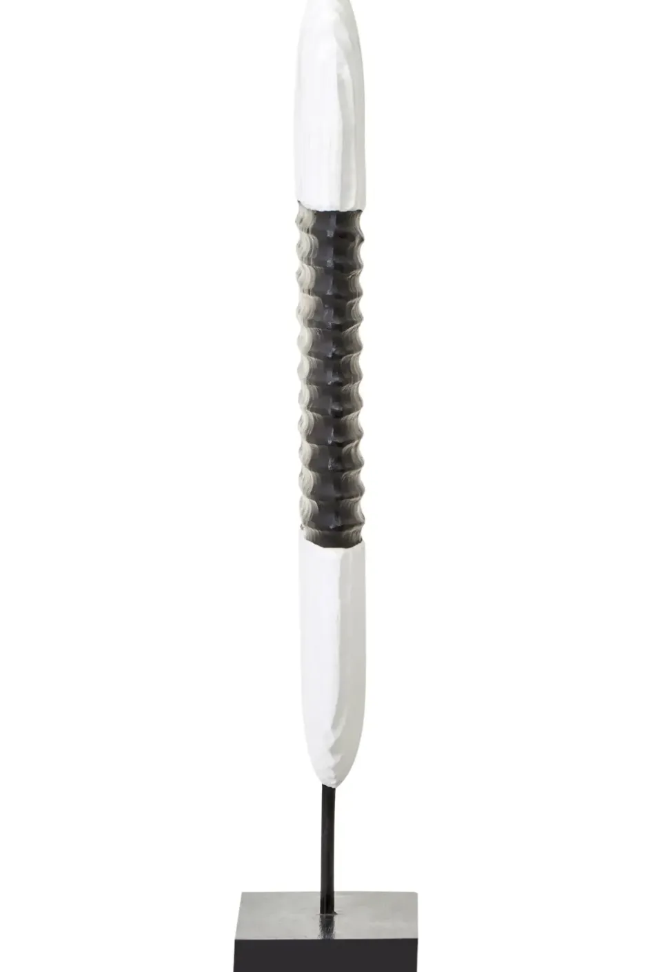Statues & Sculptures Table Top|Abstract^Tic-Tac 60cm Black & White Wood Indoor Sculpture