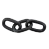 Statues & Sculptures Table Top|Contemporary^Triple Link 5cm Black Metal Indoor Sculpture