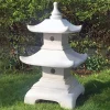 Statues & Sculptures Pagodas^Two Tier Japanese Pagoda Lantern Marble Garden Ornament