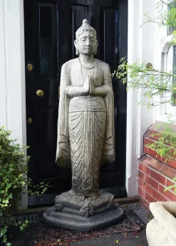 Statues & Sculptures Buddha^Upright Buddha Stone Garden Statue