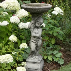 Statues & Sculptures Bird Baths^Urchin Design Stone Garden Bird Bath