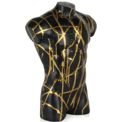 Statues & Sculptures Figurative|Table Top^Valiant Torso 50cm Black Resin Indoor Sculpture