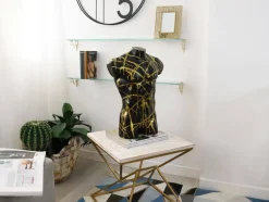Statues & Sculptures Figurative|Table Top^Valiant Torso 50cm Black Resin Indoor Sculpture