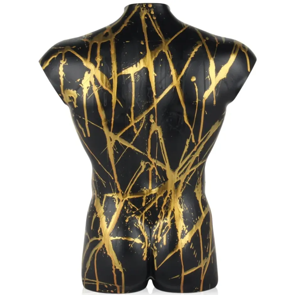 Statues & Sculptures Figurative|Table Top^Valiant Torso 50cm Black Resin Indoor Sculpture