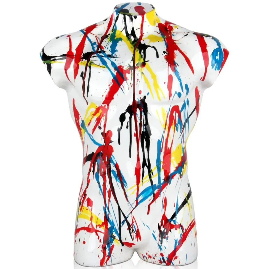 Statues & Sculptures Figurative|Table Top^Valiant Torso 50cm Multicolour Resin Indoor Sculpture