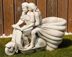 Statues & Sculptures Large^Vespa Lambretta Scooter Stone Garden Planter Ornament