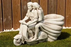 Statues & Sculptures Large^Vespa Lambretta Scooter Stone Garden Planter Ornament