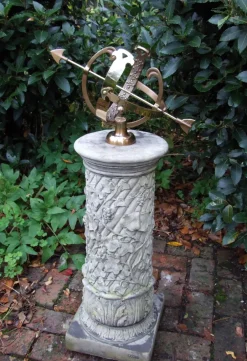 Statues & Sculptures Armillary Sundials^Vine Armillary Stone Garden Sundial