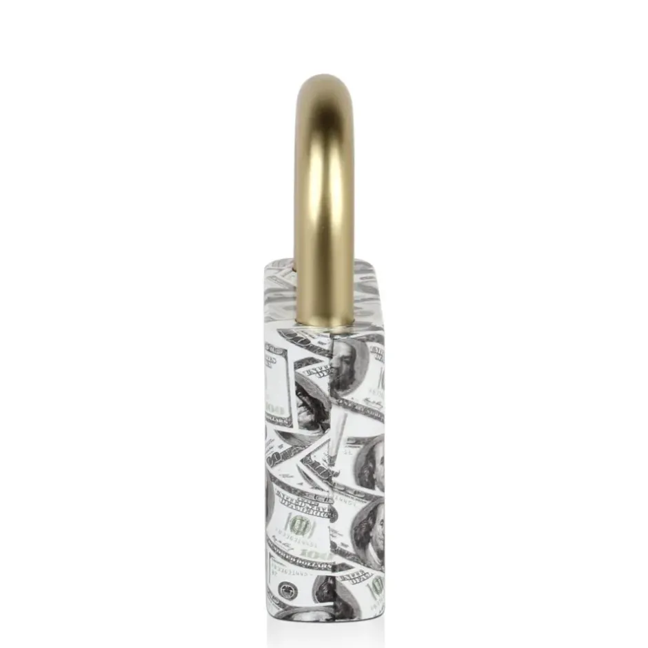 Statues & Sculptures Table Top|Contemporary^Wealth Padlock 28cm Gold Resin Indoor Sculpture