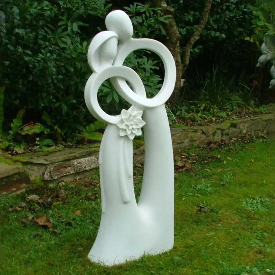 Statues & Sculptures Modern^Wedding Bliss 85cm Marble Resin Garden Statue
