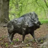 Statues & Sculptures Wildlife^Wild Boar Life-Size Bronze Metal Garden Statue