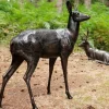 Statues & Sculptures Stags & Deers^Wild Doe Life-Size 118cm Bronze Metal Garden Statue
