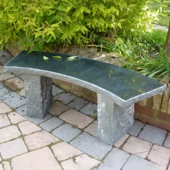 Statues & Sculptures Stone Benches^Windsor Polished Granite Stone Garden Bench