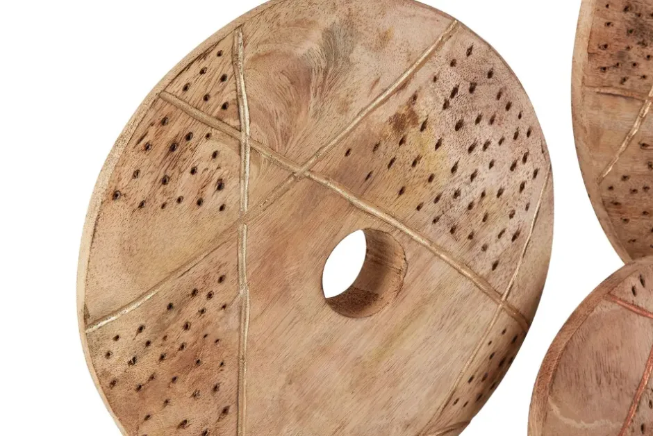 Statues & Sculptures Table Top|Abstract^Woodland Disc 52cm Wood Indoor Sculpture