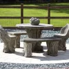 Statues & Sculptures Stone Benches^Woodlands Stone Benches & Table Patio Garden Furniture Set
