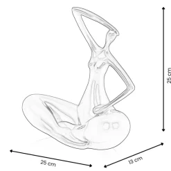 Statues & Sculptures Figurative|Table Top^Yoga Grace 25cm Gold Resin Indoor Sculpture