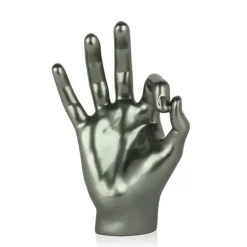 Statues & Sculptures Table Top|Contemporary^Zen Hand 27cm Anthracite Resin Indoor Sculpture