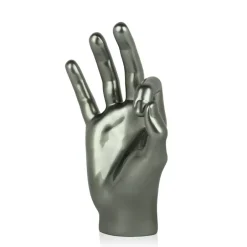 Statues & Sculptures Table Top|Contemporary^Zen Hand 27cm Anthracite Resin Indoor Sculpture