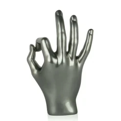 Statues & Sculptures Table Top|Contemporary^Zen Hand 27cm Anthracite Resin Indoor Sculpture