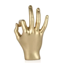 Statues & Sculptures Table Top|Contemporary^Zen Hand 27cm Gold Resin Indoor Sculpture