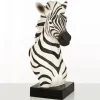 Statues & Sculptures Table Top|Animals^Zen Zebra 54cm Resin Indoor Sculpture
