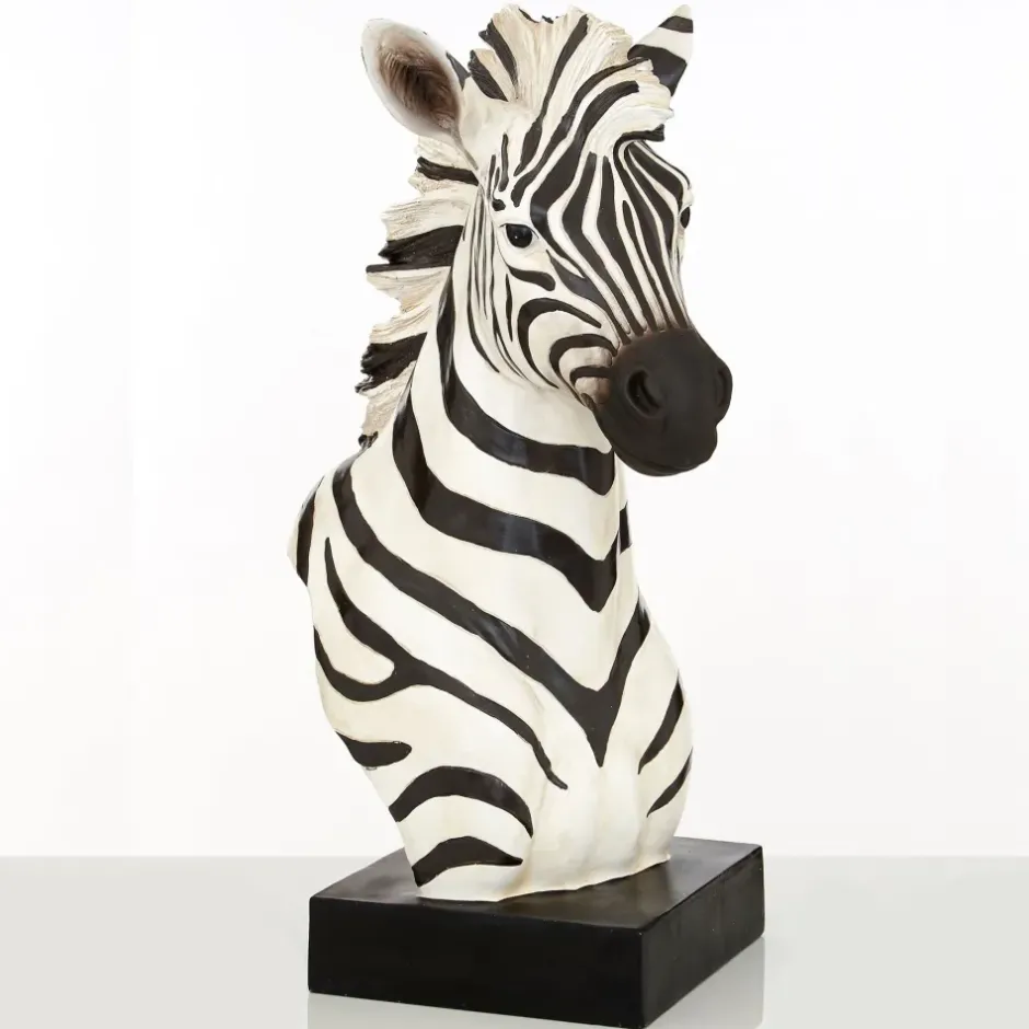 Statues & Sculptures Table Top|Animals^Zen Zebra 54cm Resin Indoor Sculpture
