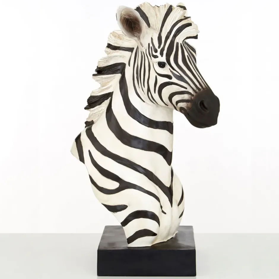 Statues & Sculptures Table Top|Animals^Zen Zebra 54cm Resin Indoor Sculpture