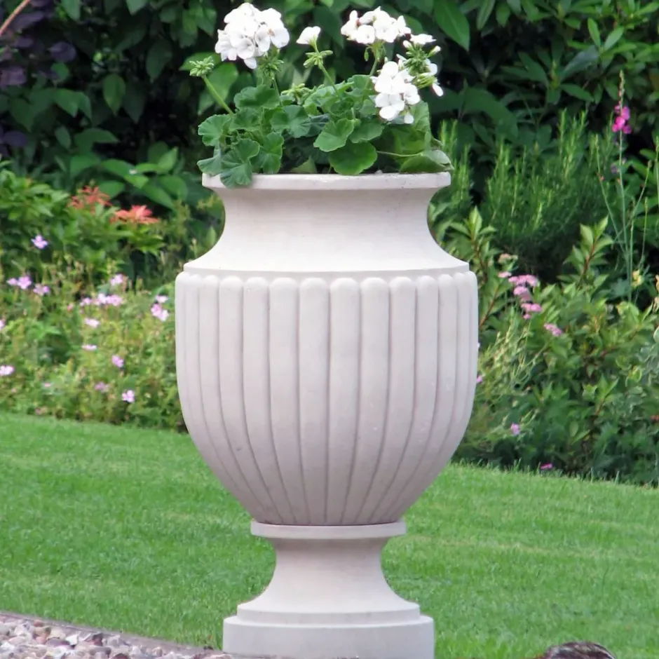 Statues & Sculptures Large|Round^Zeus Vase Stone Garden Planter